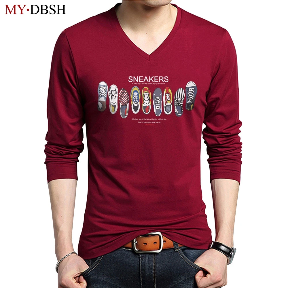 2019 New Arrival 9 Colors Chic Shoes Letters Printed Mens T-shirts Fashion Slim Fit Cotton Long Sleeve tshirts Plus Size S~5XL
2019 New Arrival 9 Colors Chic Shoes Letters Printed Mens T-shirts Fashion Slim Fit Cotton Long Sleeve tshirts Plus Size S~5XL