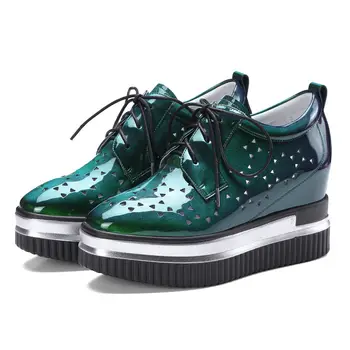 Hot Breathable Creepers Tennis Shoes Women Cow Leather Wedges High Heel Pumps Lace Up Summer Platform Oxfords Shoes Casual Shoes
Hot Breathable Creepers Tennis Shoes Women Cow Leather Wedges High Heel Pumps Lace Up Summer Platform Oxfords Shoes Casual Shoes