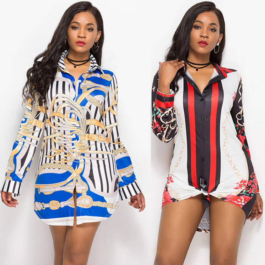 LoneLinecc2019Fashion print large size spring and summer sexy shirt dress ladies elegant single-breasted shirt dress
LoneLinecc2019Fashion print large size spring and summer sexy shirt dress ladies elegant single-breasted shirt dress