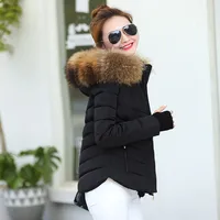Winter Jacket women 2018 warm Winter Coat Women Fake Fur Hooded Down Jacket Women Parkas Slim Female Short outerwear image