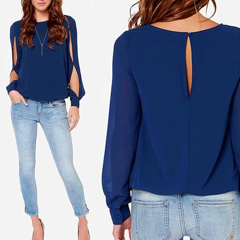 2019 European and American Style O-neck Round Neck Leisure Women Long Sleeve Solid Chiffon Shirt Loose Shirt Blouse
2019 European and American Style O-neck Round Neck Leisure Women Long Sleeve Solid Chiffon Shirt Loose Shirt Blouse