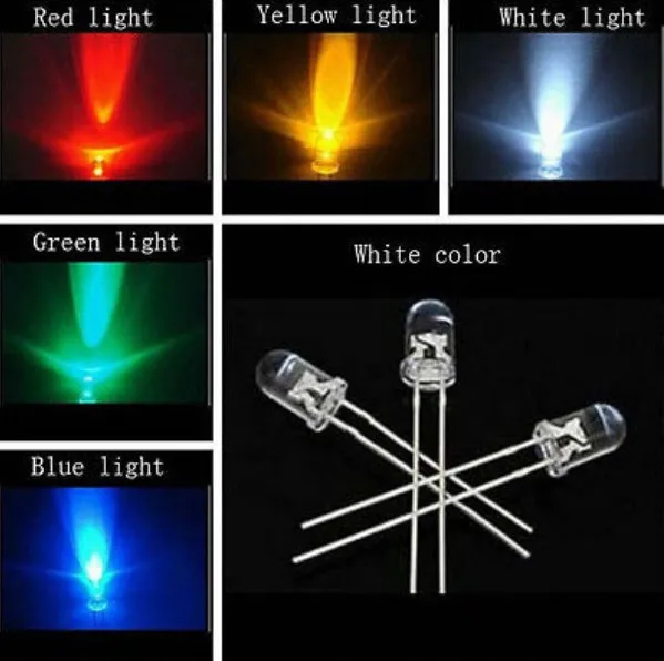 20pcs X 5 color = 100pcs 3mm white red yellow blue green Light-emitting diode Super Bright Light Bulb Led Lamp New Round
20pcs X 5 color = 100pcs 3mm white red yellow blue green Light-emitting diode Super Bright Light Bulb Led Lamp New Round