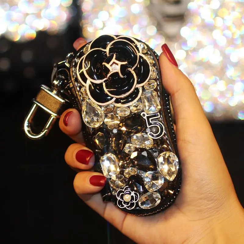 Camellia Diamond Cartoon Car Key Case Cute Leather Key Wallet Crystal Rhinestones Auto Key Holder Cover For Women Girls Gifts
Camellia Diamond Cartoon Car Key Case Cute Leather Key Wallet Crystal Rhinestones Auto Key Holder Cover For Women Girls Gifts