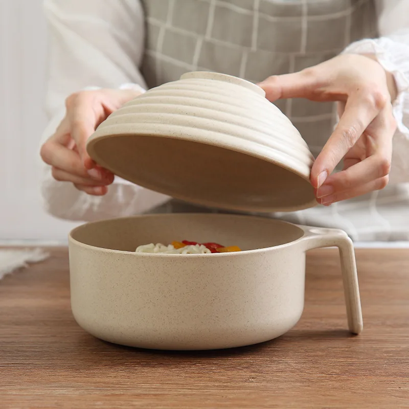 Hot Sale Wheat Straw Instant Noodle Bowl with Lid Bowl Chopsticks Spoon Fork Dinnerware Set TY
Hot Sale Wheat Straw Instant Noodle Bowl with Lid Bowl Chopsticks Spoon Fork Dinnerware Set TY