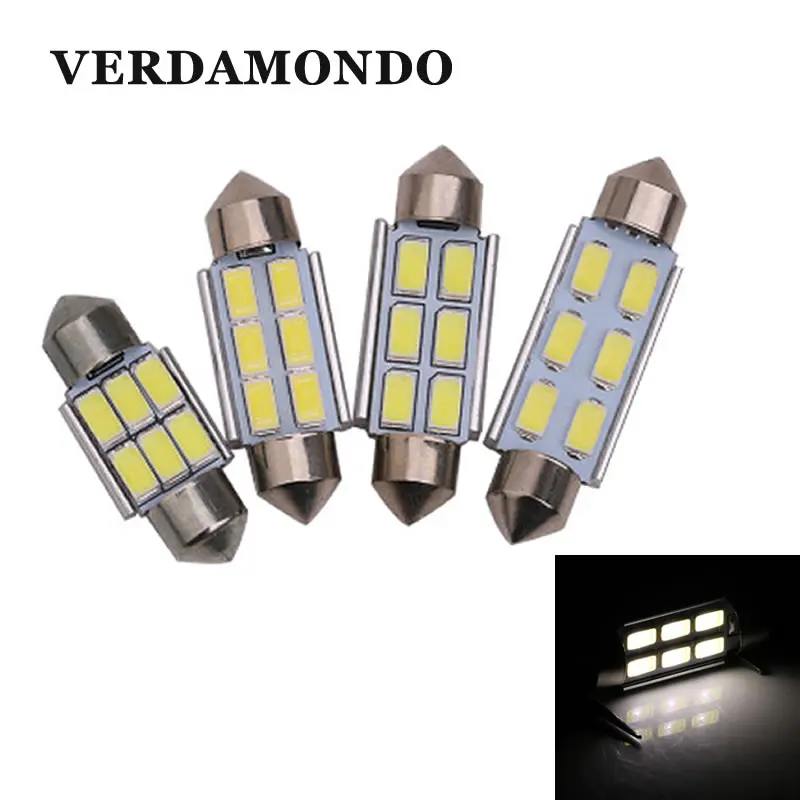 Car Festoon 31mm 36mm 39mm 41mm LED Light 6 5630 SMD Dome License Plate Trunk Bulb Luggage Compartment Lamp DC 12V White
Car Festoon 31mm 36mm 39mm 41mm LED Light 6 5630 SMD Dome License Plate Trunk Bulb Luggage Compartment Lamp DC 12V White