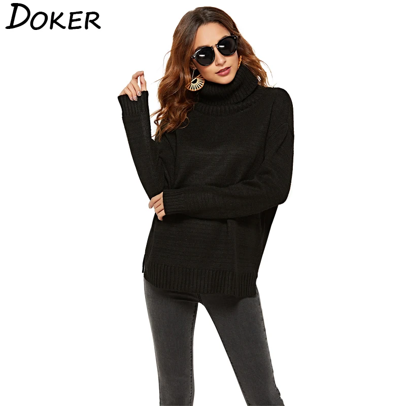 Women Turtleneck Pullover Sweater 2019 Autumn Winter Solid Long Sleeve Thick Sweater Female Streetwear Plus Size Knitted Tops
Women Turtleneck Pullover Sweater 2019 Autumn Winter Solid Long Sleeve Thick Sweater Female Streetwear Plus Size Knitted Tops