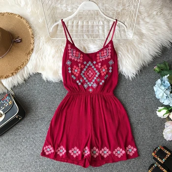 Jumpsuit Women's Wear Korea 2019 New Embroidery Spring and Summer Sleeveless Sexy Playsuits Overalls E786
Jumpsuit Women's Wear Korea 2019 New Embroidery Spring and Summer Sleeveless Sexy Playsuits Overalls E786
