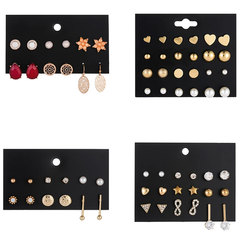 2019 Fashion Bohemian Geometric Stud Earrings Set For Women Girls Star,Round Crystal Small Earrings Boucle d'oreille Femme Gifts
2019 Fashion Bohemian Geometric Stud Earrings Set For Women Girls Star,Round Crystal Small Earrings Boucle d'oreille Femme Gifts