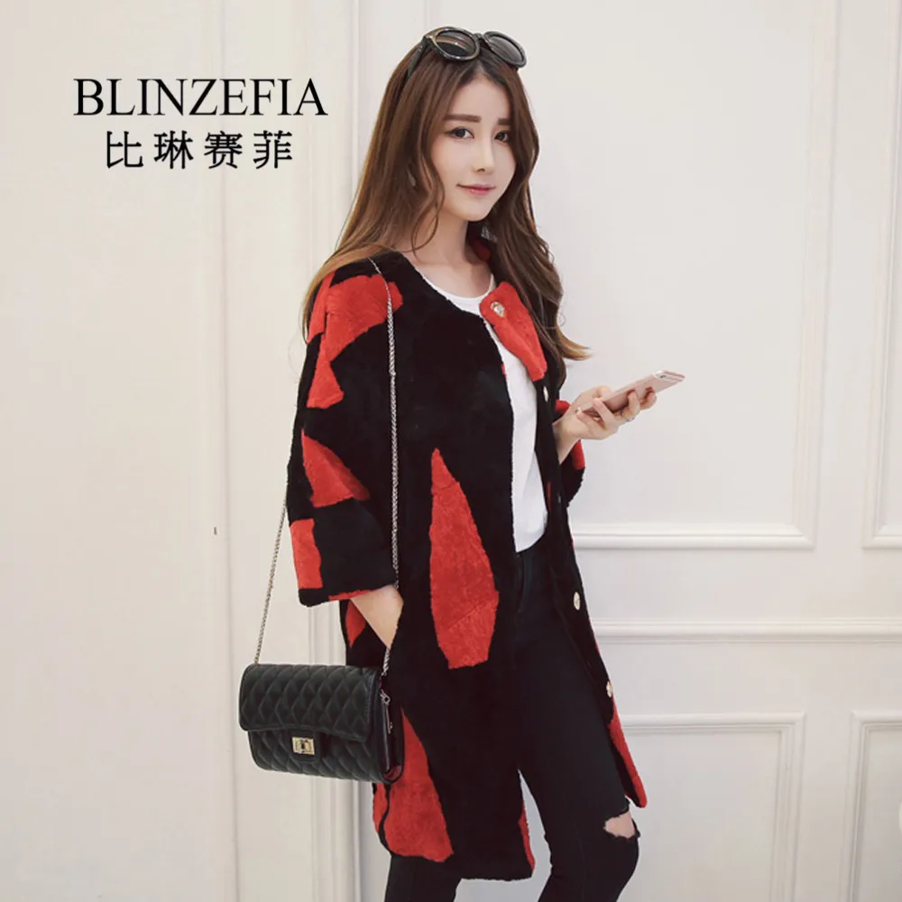 2019 BLINZEFIA Winter Women Patchwork Genuine Shearling Sheep Fur Coat Russian Warm Thick Real Shorn Sheepskin Fur Jacket BZ1087
2019 BLINZEFIA Winter Women Patchwork Genuine Shearling Sheep Fur Coat Russian Warm Thick Real Shorn Sheepskin Fur Jacket BZ1087