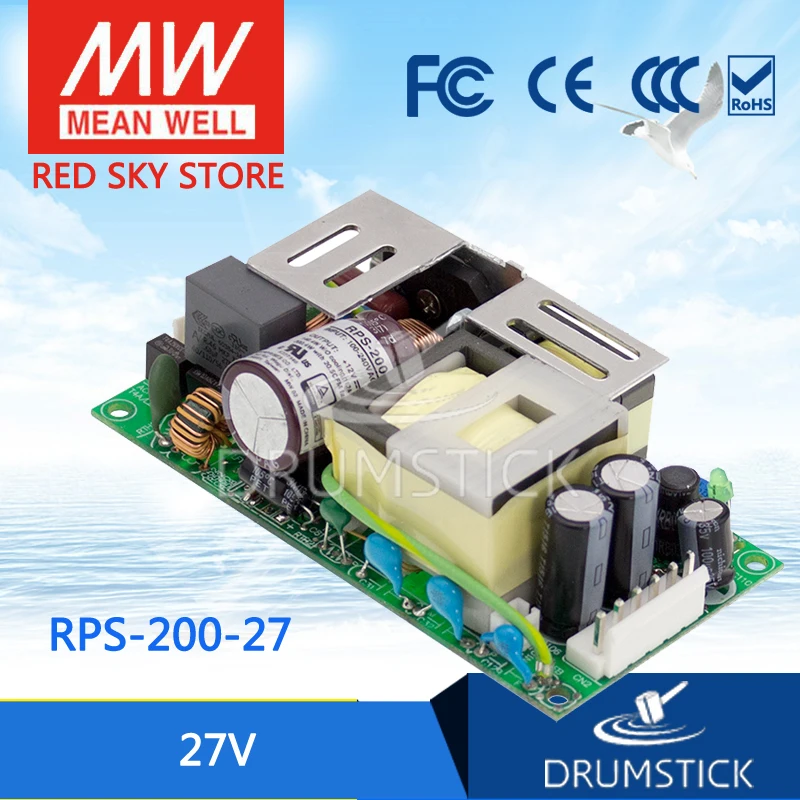 MEAN WELL RPS-200-27 27V 7.5A meanwell RPS-200 27V 202.5W Single Output Green Medical Type
MEAN WELL RPS-200-27 27V 7.5A meanwell RPS-200 27V 202.5W Single Output Green Medical Type