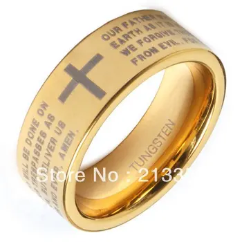 FREE SHIPPING!USA WHOLESALES CHEAP PRICE BRAZIL RUSSIA CANADA UK HOT SELLING 8MM PIPE GOLDEN PRAY'S LORD TUNGSTEN WEDDING RING
FREE SHIPPING!USA WHOLESALES CHEAP PRICE BRAZIL RUSSIA CANADA UK HOT SELLING 8MM PIPE GOLDEN PRAY'S LORD TUNGSTEN WEDDING RING