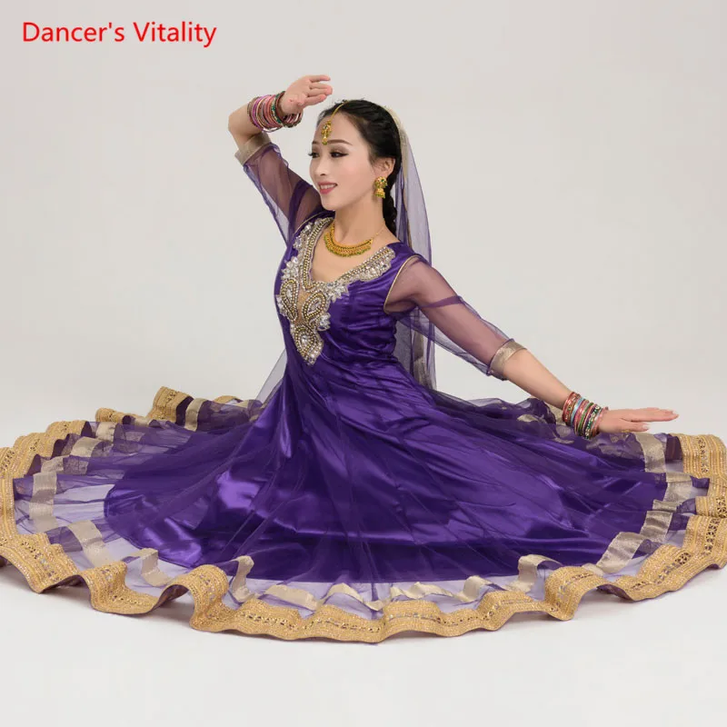 Rhinestone Large Pendulum Dress Belly Dance Suit 3pcs Dress&Pants&Veil Women Belly Dance India Dance Clothing Performance Wears
Rhinestone Large Pendulum Dress Belly Dance Suit 3pcs Dress&Pants&Veil Women Belly Dance India Dance Clothing Performance Wears