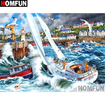 HOMFUN Full Square/Round Drill 5D DIY Diamond Painting "Boat sea house" 3D Diamond Embroidery Cross Stitch Home Decor A19616
HOMFUN Full Square/Round Drill 5D DIY Diamond Painting "Boat sea house" 3D Diamond Embroidery Cross Stitch Home Decor A19616