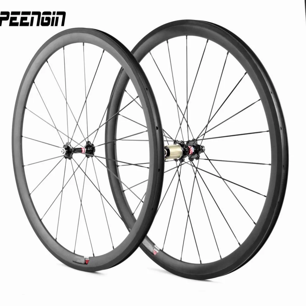 

Clincher Carbon Wheels Decals Can Be Offered 38 Mm 700C Roue Carbone Bike Tubular Rim 23mm Tubeless Novatec Wheelsets Hub Spokes