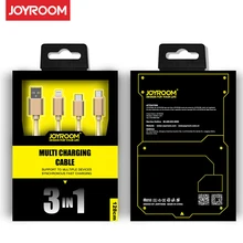 3in1 for iPhone + Micro + Type-C USB Cable Interface Mobile Charging Cord Data Sync Wire Durable Nylon Skin Total 128cm Length