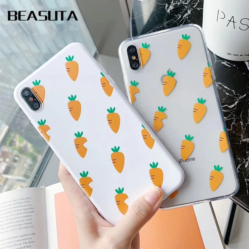 Cute Carrots clear Phone Bag for Iphone 8Plus Case TPU Soft Back Cover Shell for Iphone Xs Max 7 8 6 6S Plus Xr X white Case
Cute Carrots clear Phone Bag for Iphone 8Plus Case TPU Soft Back Cover Shell for Iphone Xs Max 7 8 6 6S Plus Xr X white Case