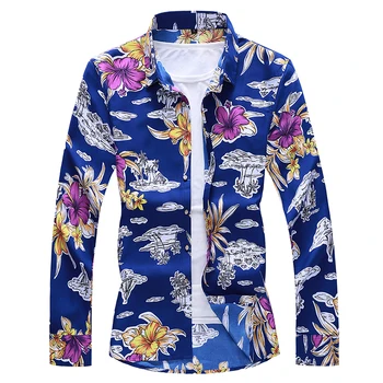 2019 Autumn Fashion Men Print Long Sleeved Flowers Shirts Plus Size 5XL 6XL 7XL Casual Social Hawaiian Floral Dress Shirts Male
2019 Autumn Fashion Men Print Long Sleeved Flowers Shirts Plus Size 5XL 6XL 7XL Casual Social Hawaiian Floral Dress Shirts Male