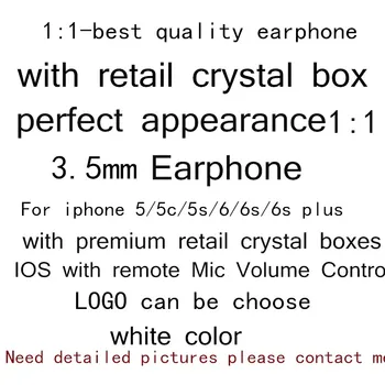 100 pcs/lot Best quality In-Ear Earbuds Earphones With Mic Volume Control for Apple Headphones iPhone 4 5 6 5s/6s Android Phon
100 pcs/lot Best quality In-Ear Earbuds Earphones With Mic Volume Control for Apple Headphones iPhone 4 5 6 5s/6s Android Phon