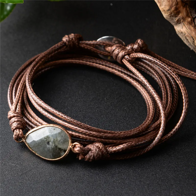Fashion Jewelry Natural Stone Bead Handmade Rope Wrap Labradorite Bracelet Wrap Bracelet HandWork Christmas Gift
Fashion Jewelry Natural Stone Bead Handmade Rope Wrap Labradorite Bracelet Wrap Bracelet HandWork Christmas Gift