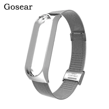 Gosear Silver Stainless Steel Mesh Strap Wristband Watch Strap Band for Xiaomi Mi Band Miband 3 Bande Smart Bracelet Accessories
Gosear Silver Stainless Steel Mesh Strap Wristband Watch Strap Band for Xiaomi Mi Band Miband 3 Bande Smart Bracelet Accessories