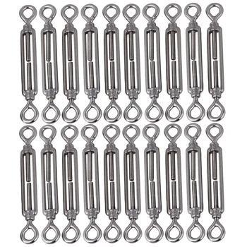 20-Pack 304 Stainless Steel European Style Eye to Eye M6 Turnbuckles Adjustable Wire Rope Tensioners
20-Pack 304 Stainless Steel European Style Eye to Eye M6 Turnbuckles Adjustable Wire Rope Tensioners