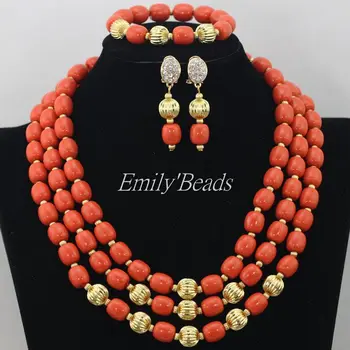 2015 Stylish Artificial Coral Beads Nigerian Wedding African Beads Jewelry Set Costume African Jewelry Set Free Shipping CJ452
2015 Stylish Artificial Coral Beads Nigerian Wedding African Beads Jewelry Set Costume African Jewelry Set Free Shipping CJ452
