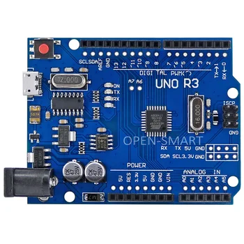 UNO R3 Board Mirco USB Socket ATmega328P Development Board Compatible with Arduino UNO R3
UNO R3 Board Mirco USB Socket ATmega328P Development Board Compatible with Arduino UNO R3