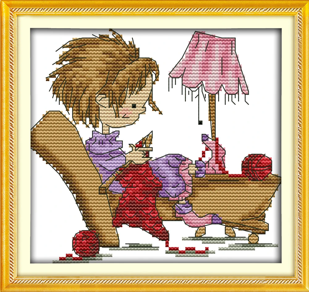 Learn knitting cross stitch kit 18ct 14ct 11ct count printed canvas stitching embroidery DIY handmade needlework
Learn knitting cross stitch kit 18ct 14ct 11ct count printed canvas stitching embroidery DIY handmade needlework