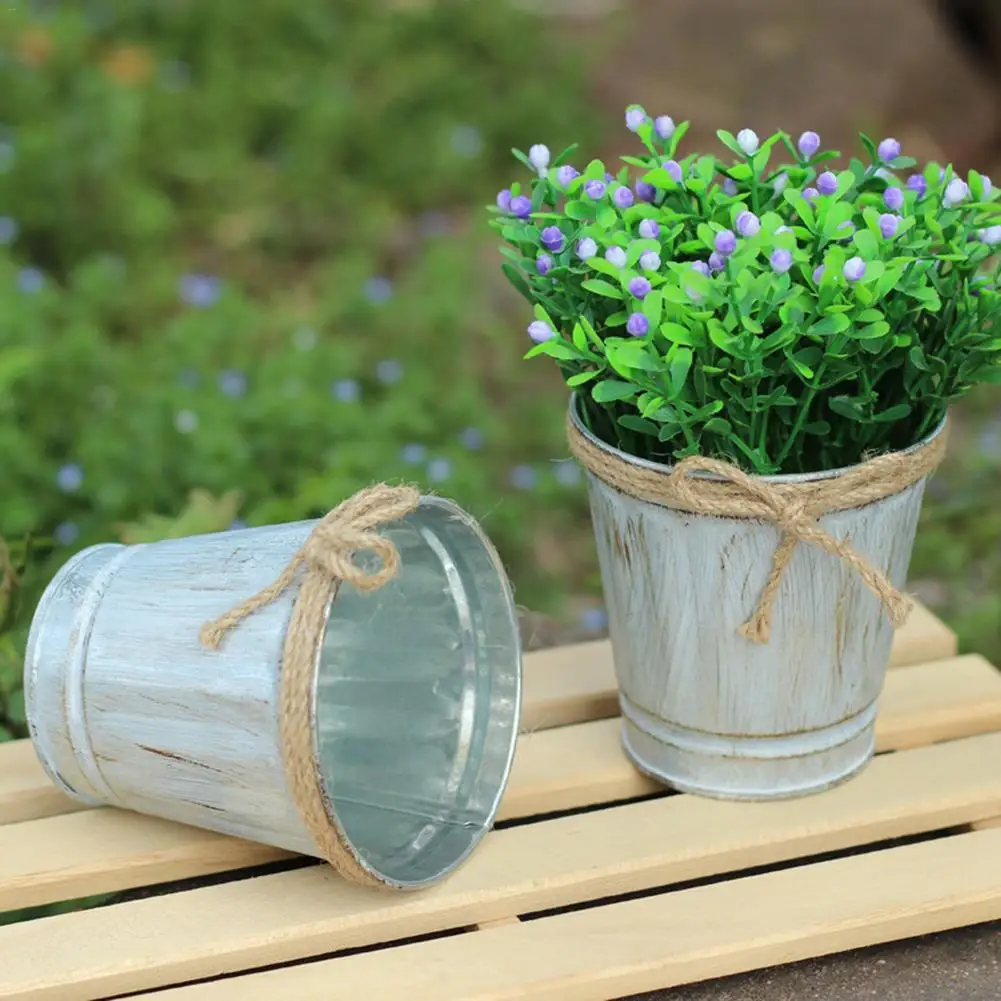 2pcs Household Vintage Chic Metal Crafts Buckets Pots Decoration Ornaments Succulent Plants Flowerpots Vases in Living Rooms
2pcs Household Vintage Chic Metal Crafts Buckets Pots Decoration Ornaments Succulent Plants Flowerpots Vases in Living Rooms