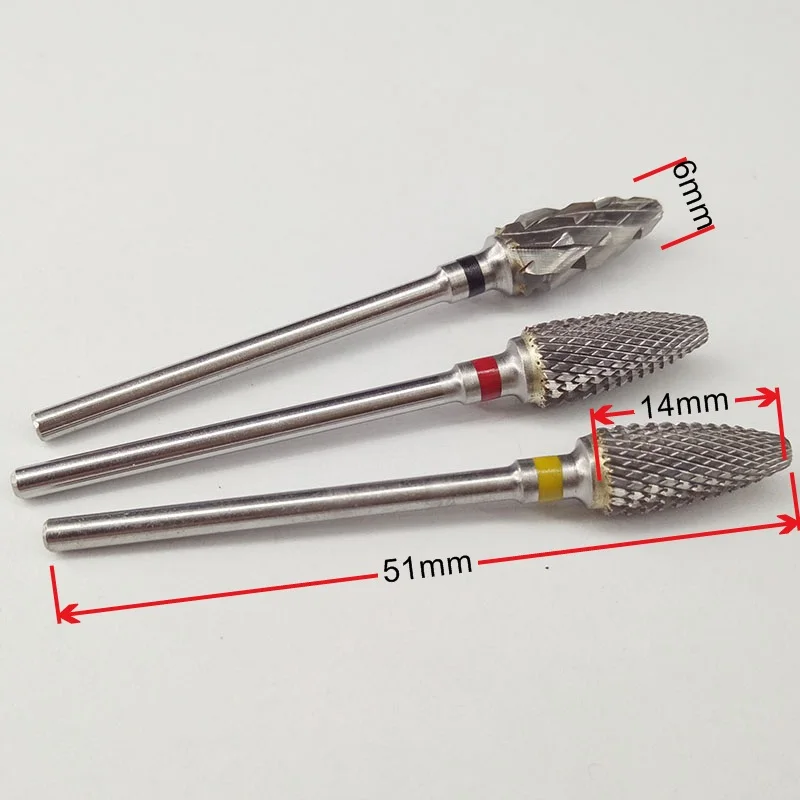 Hot 51mm Design 6.0 Flame Bit Shape Carbide Nail Drill Bit Electric Nail File Drill Bit Coarse Carbide Drill Nail Art Tool,3 siz
Hot 51mm Design 6.0 Flame Bit Shape Carbide Nail Drill Bit Electric Nail File Drill Bit Coarse Carbide Drill Nail Art Tool,3 siz
