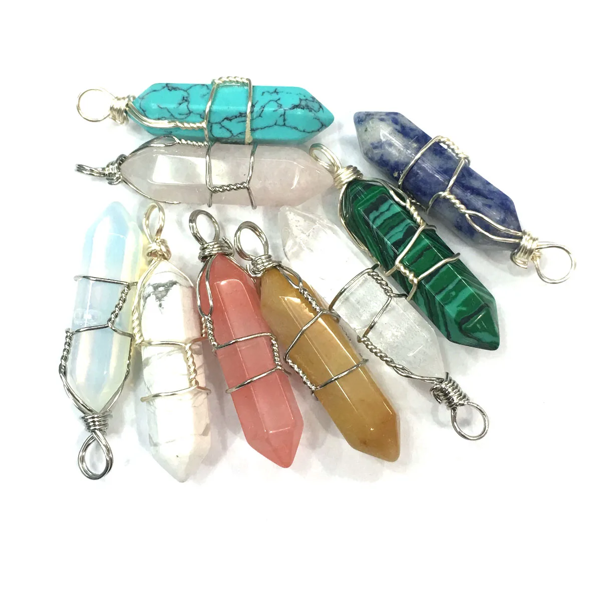 Natural Stone Pendants Crystal Agates Necklace Pendant for Jewelry Making Good Quality Size 8mmx40mm
Natural Stone Pendants Crystal Agates Necklace Pendant for Jewelry Making Good Quality Size 8mmx40mm