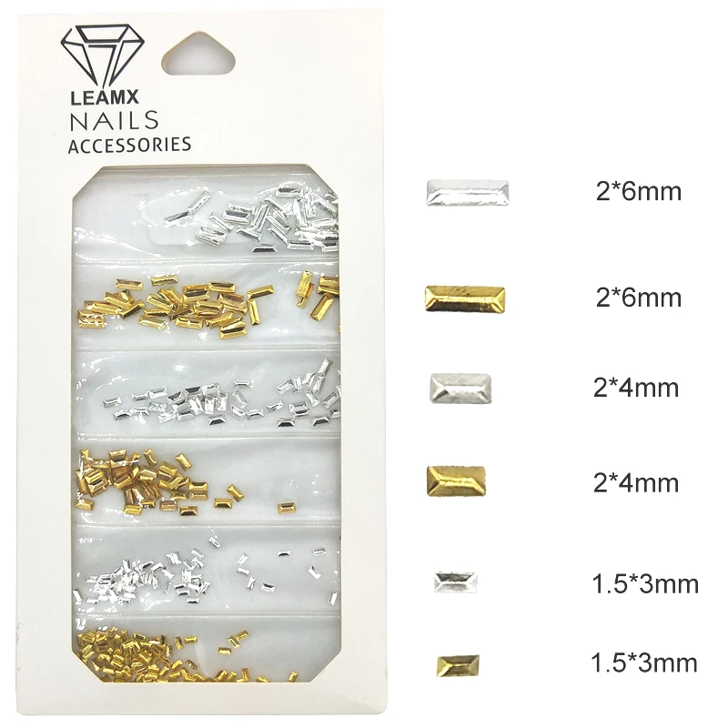LEAMX Mixed Rectangle Nail Rivets Gold Nails Art Decoration 2019 New 3D Nail Accessories Rivet DIY Charms For Manicure Girl L388
LEAMX Mixed Rectangle Nail Rivets Gold Nails Art Decoration 2019 New 3D Nail Accessories Rivet DIY Charms For Manicure Girl L388