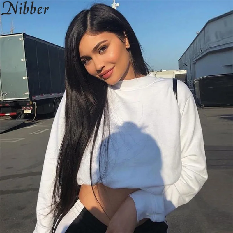 Nibber 2018 Новый Для женщин Демисезонный белый пуловеры с длинными рукавами