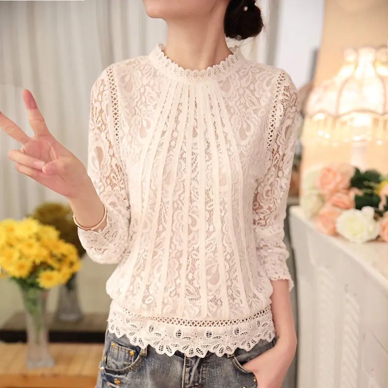 2019 New autumn Ladies White Blusas Women's Long Sleeve Chiffon Lace Crochet Tops Blouses Women Clothing Feminine Blouse
2019 New autumn Ladies White Blusas Women's Long Sleeve Chiffon Lace Crochet Tops Blouses Women Clothing Feminine Blouse