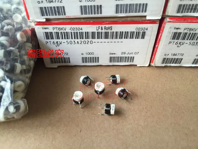 Original new 100% potentiometer adjustable resistance PT6 50K diameter 6MM horizontal arrow hole with cap (SWITCH)
Original new 100% potentiometer adjustable resistance PT6 50K diameter 6MM horizontal arrow hole with cap (SWITCH)