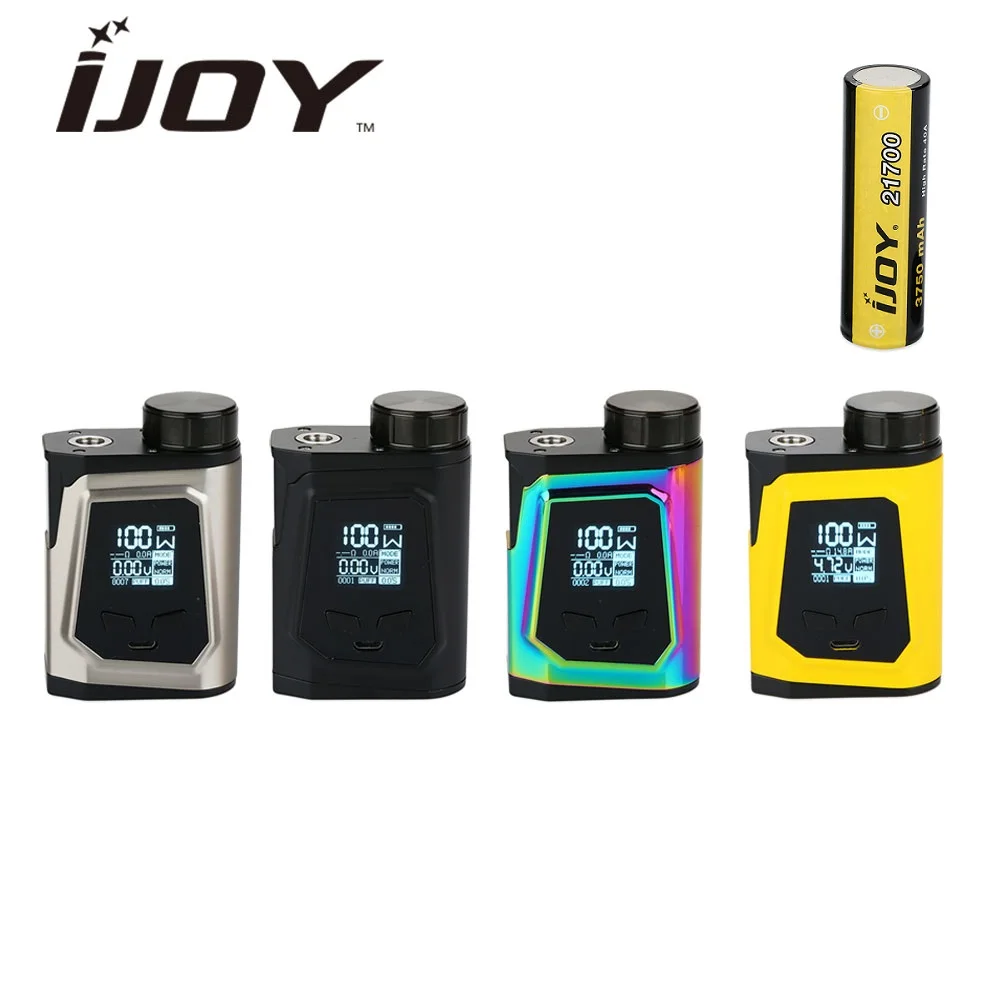 Original 100W IJOY CAPO 100 21700 Box MOD 3750mAh 21700 Battery 100W Output Big Fire Button E-cig Vape Box Mod Vs Istick Pico
Original 100W IJOY CAPO 100 21700 Box MOD 3750mAh 21700 Battery 100W Output Big Fire Button E-cig Vape Box Mod Vs Istick Pico