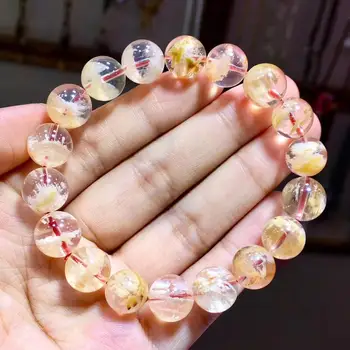 Genuine Natural Sericite Orange White Snow Phantom Quartz Bracelet 12mm Crystal Round Bead Stretch Natural Quartz Bracelet AAAAA
Genuine Natural Sericite Orange White Snow Phantom Quartz Bracelet 12mm Crystal Round Bead Stretch Natural Quartz Bracelet AAAAA