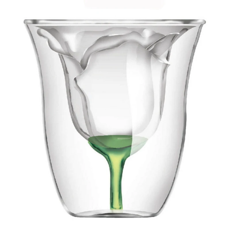 Бар Дискотека Роза Двухстенная красная Copo Coppa Glass Винные бокалы Коктейльные