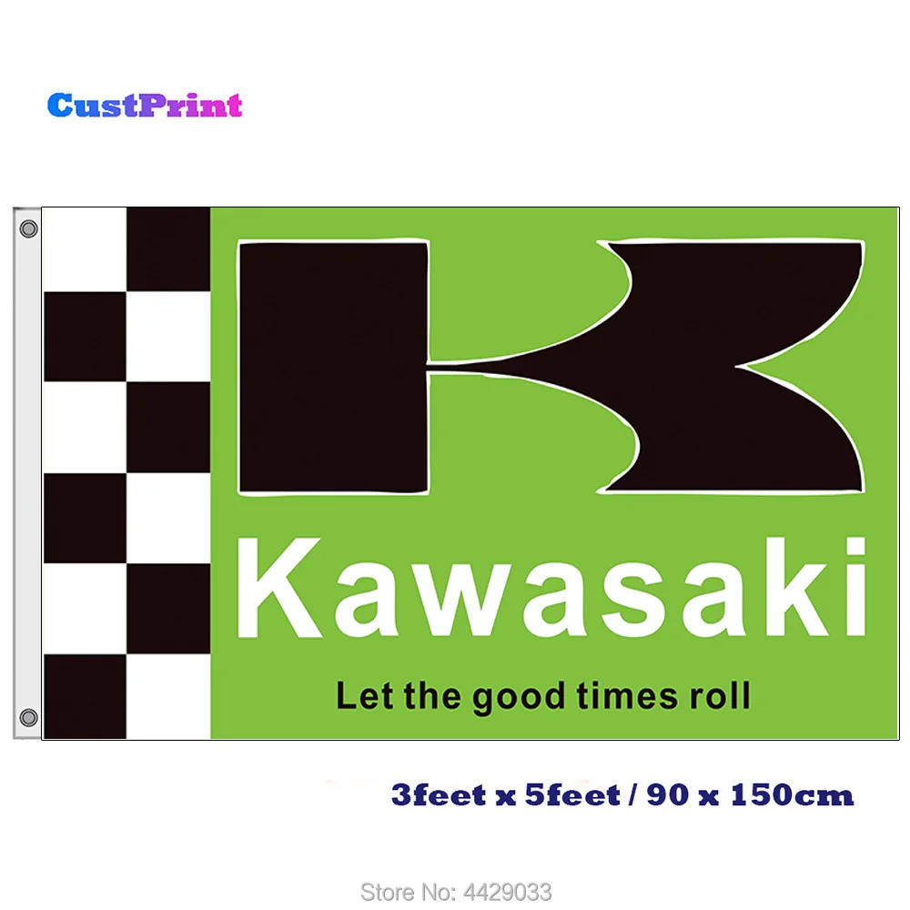 Kawasaki Flag 3x5 FT Racing Team Polyester Flags with 2 grommets Indoor Outdoor Banner
Kawasaki Flag 3x5 FT Racing Team Polyester Flags with 2 grommets Indoor Outdoor Banner