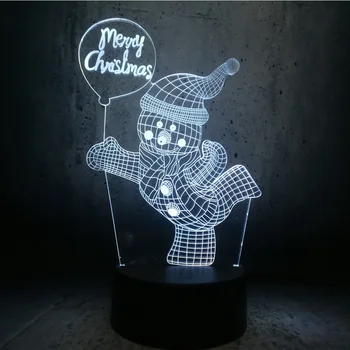 Merry Christmas Snow Man 3D Lamp NEW YEAR Multicolor LED Bulb Night Light Cartoon TOY Quarto Xmas lovely snow man lamp lighting
Merry Christmas Snow Man 3D Lamp NEW YEAR Multicolor LED Bulb Night Light Cartoon TOY Quarto Xmas lovely snow man lamp lighting