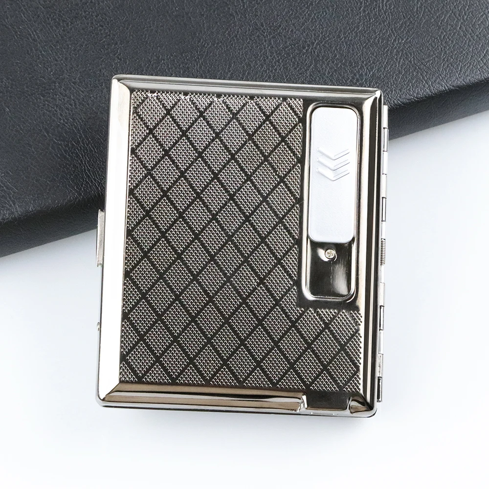 Pocket Cigarette Box Holder Tobacco Cigarette Case For Cigarettes Accessories with Windproof Rechargeable Lighter USB
Pocket Cigarette Box Holder Tobacco Cigarette Case For Cigarettes Accessories with Windproof Rechargeable Lighter USB