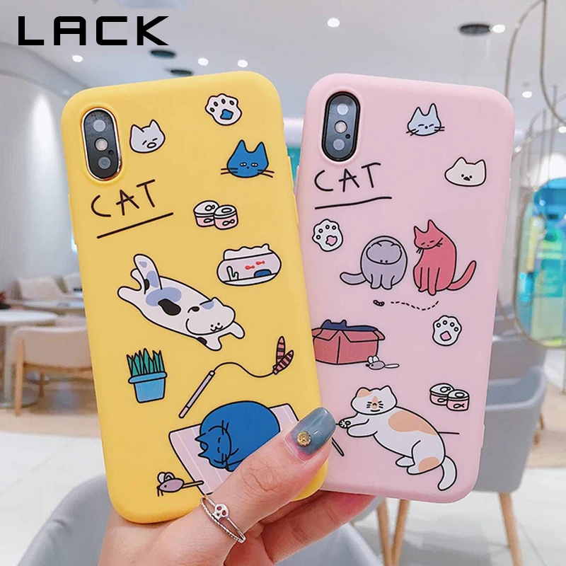 LACK Cute Cat Phone Case For iphone XS Max Case For iphone XR X 6S 6 7 8 Plus Back Cover Lovely Candy Color Cartoon Cases Capa
LACK Cute Cat Phone Case For iphone XS Max Case For iphone XR X 6S 6 7 8 Plus Back Cover Lovely Candy Color Cartoon Cases Capa