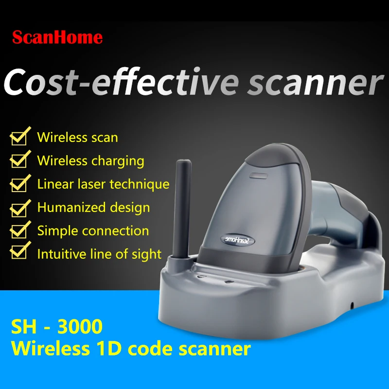 ScanHome Wireless Barcode Scanner Base wireless charging Handheld 1D laser Wireless Barcode Scanner SH-3000
ScanHome Wireless Barcode Scanner Base wireless charging Handheld 1D laser Wireless Barcode Scanner SH-3000