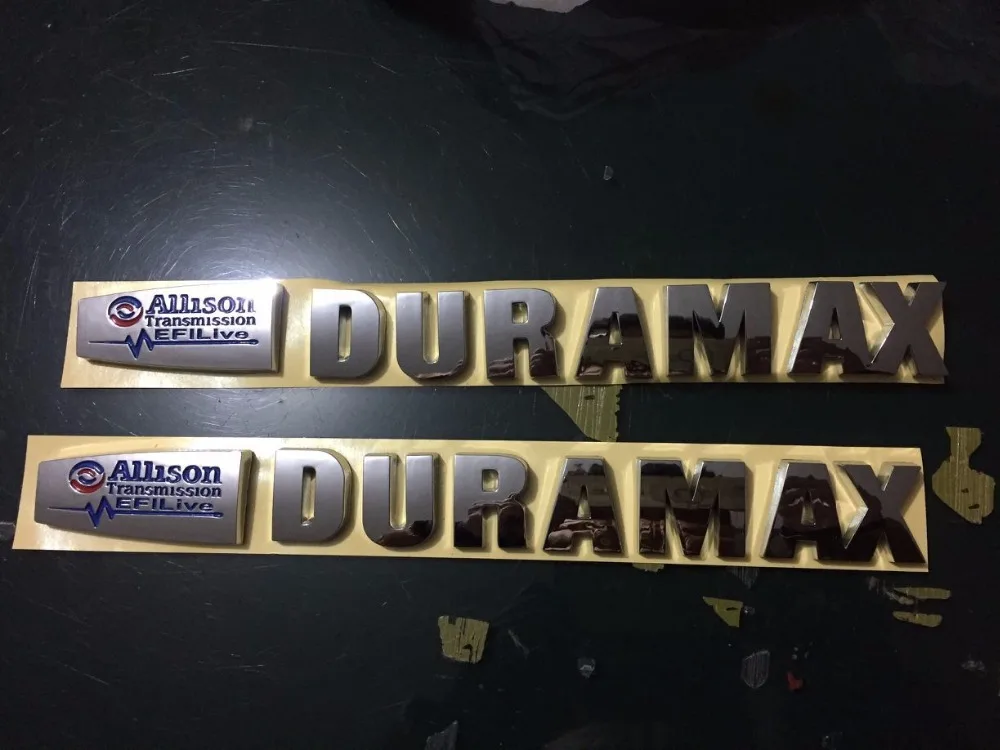 2 Новые 14-16 DURAMAX ALLISON EFI LIVE хромированные красные + синие и белые эмблемы капюшона