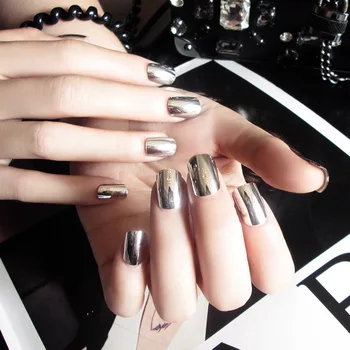 New Sale 24pcs/set finished manicure false nails fingernails silver plated(Contains no glue)
New Sale 24pcs/set finished manicure false nails fingernails silver plated(Contains no glue)