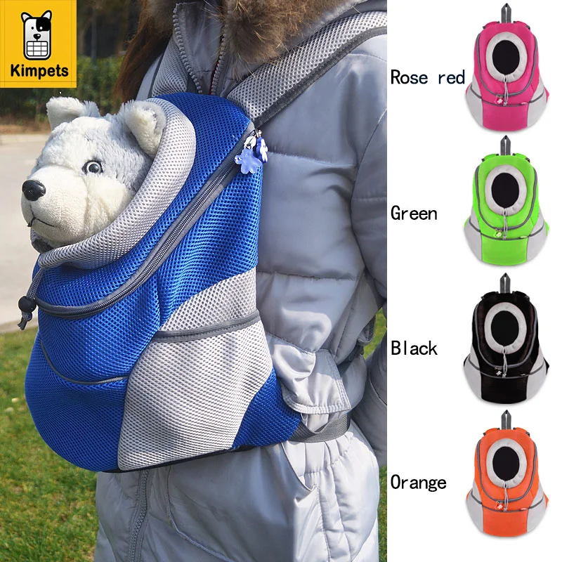 Image Pet Carrier Dog Carrier Pet Backpack Bag Portable Travel Bag Pet Dog Front Bag Mesh Backpack Head Out Double Shoulder 5 colors