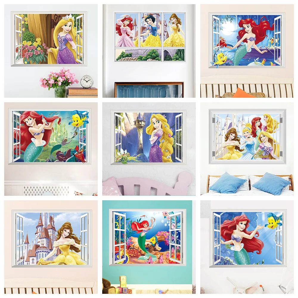 Snow White Cinderella Belle Aurora Princess 3d Window Wall Stickers Kids Room Home Decoration Cartoon Mural Art Anime Wall Decal
Snow White Cinderella Belle Aurora Princess 3d Window Wall Stickers Kids Room Home Decoration Cartoon Mural Art Anime Wall Decal