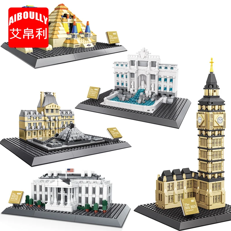 AIBOULLY 7018 Architecture Building Blocks Assembly Toy Kids White House Tower Louver Pyramid Model Educational DIY Bricks toys
AIBOULLY 7018 Architecture Building Blocks Assembly Toy Kids White House Tower Louver Pyramid Model Educational DIY Bricks toys