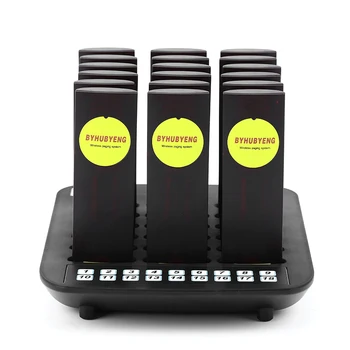 BYHUBYENG Wireless Pager System 18 PCS Pager+ 1 charging base CE FCC Certificate FM Technology Long Launch Range Calling System
BYHUBYENG Wireless Pager System 18 PCS Pager+ 1 charging base CE FCC Certificate FM Technology Long Launch Range Calling System