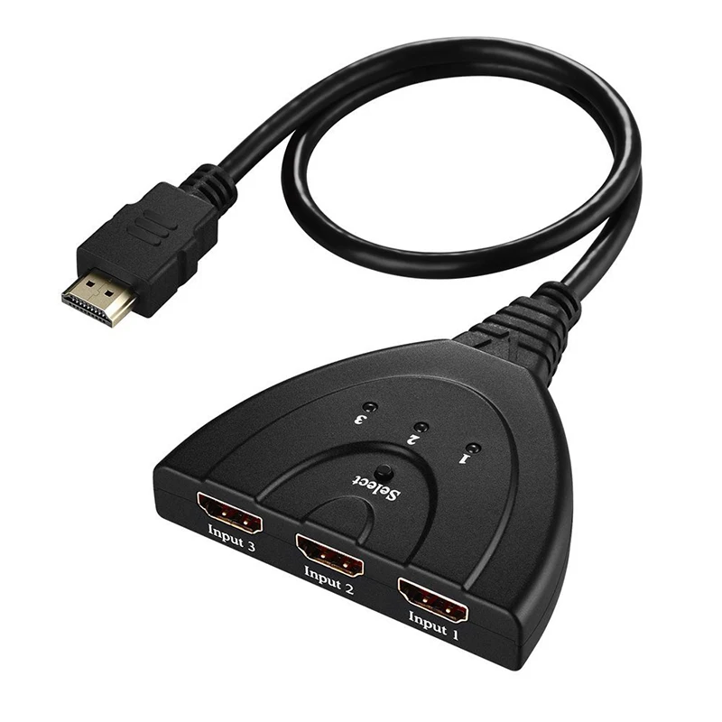 HDMI сплиттер Amkle Mini 3 порта USB адаптер кабель 1 4b 4K 1080P переключатель в концентратор